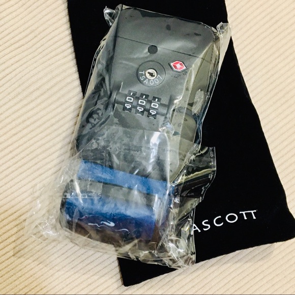 Luggage combination lock FAA approved strap BLUE Ascott brand - Picture 6 of 8